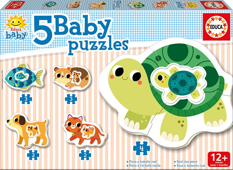 Puzzle Baby 14 elementów Zwierzęta domowe