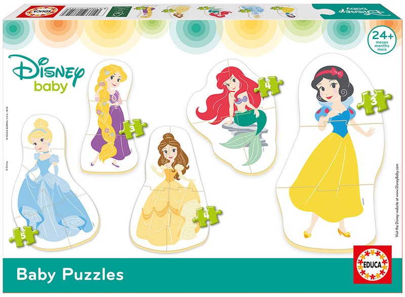 Puzzle Baby Disney 19 elementów Księżniczki