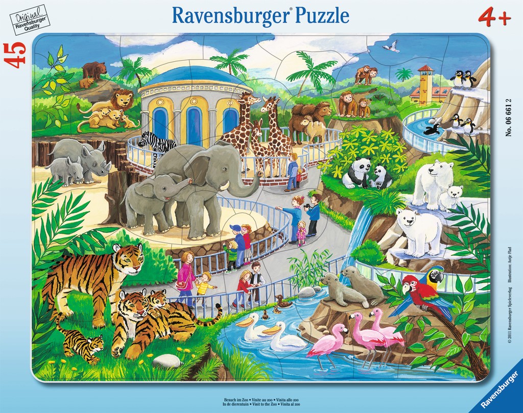 Puzzle 45 elementów - Wizyta w Zoo