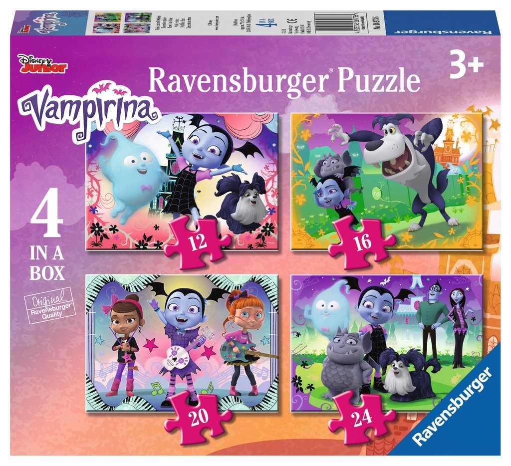  Puzzle 4w1 12/16/20/24 elementy - Vampirina, Znajdź swój rytm