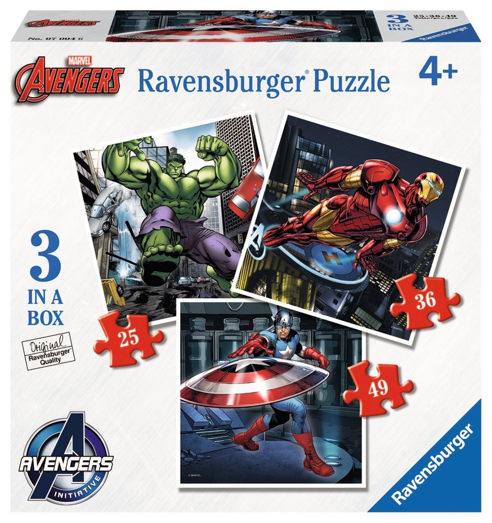 Puzzle 3w1 25/36/49 elementów - Avenger, Super Drużyna