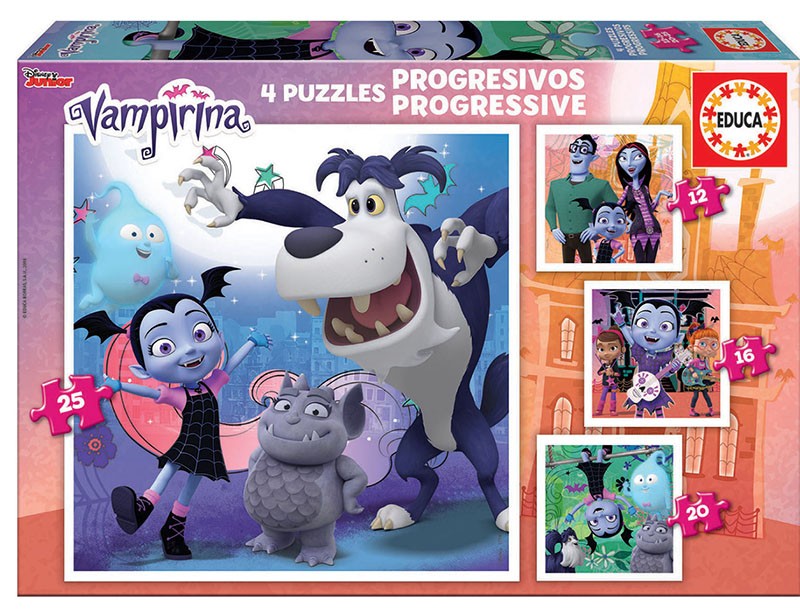 Puzzle progresywne 12/16/20/25 elementów Vampirina