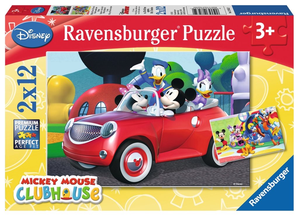 Puzzle 2x12 elementów - Przyjaciele Miki i Minnie