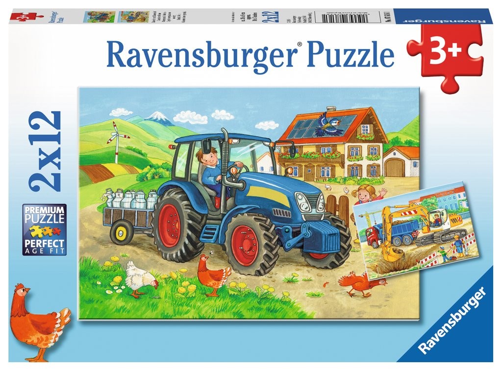 Puzzle 2x12 elementów - Ciężka praca