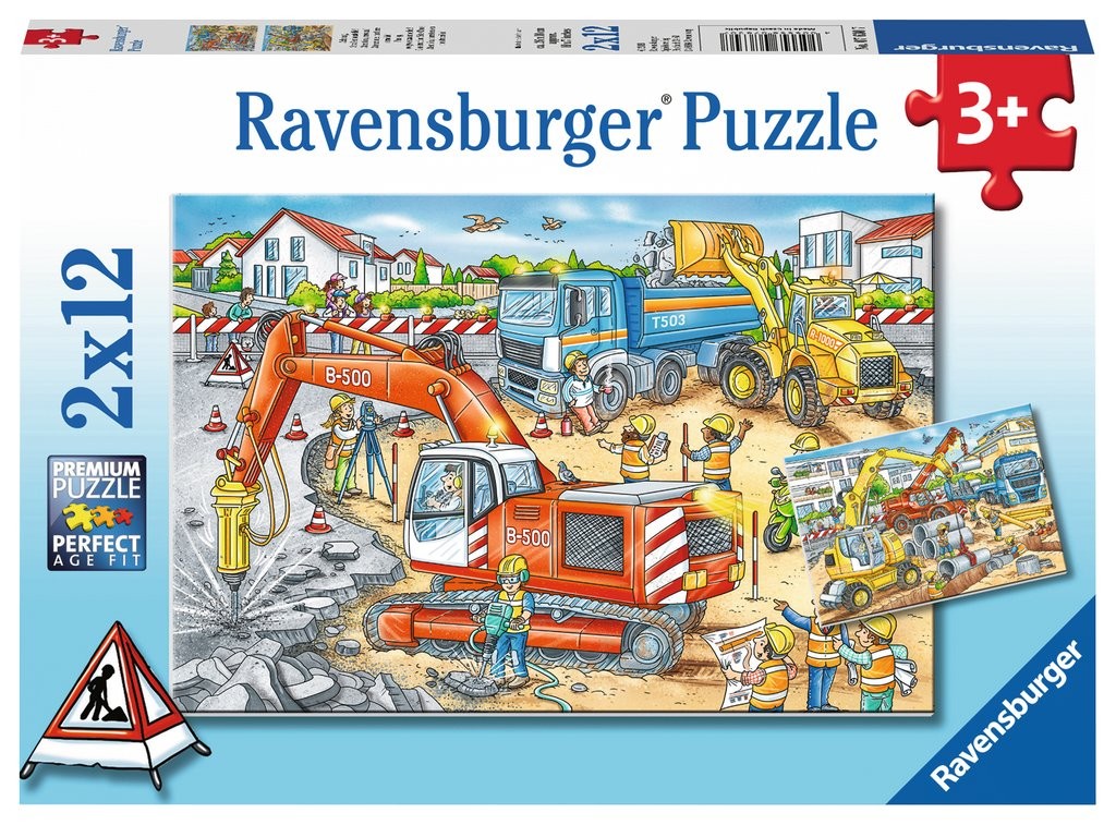 Puzzle 2x12 elementów - Plac budowy