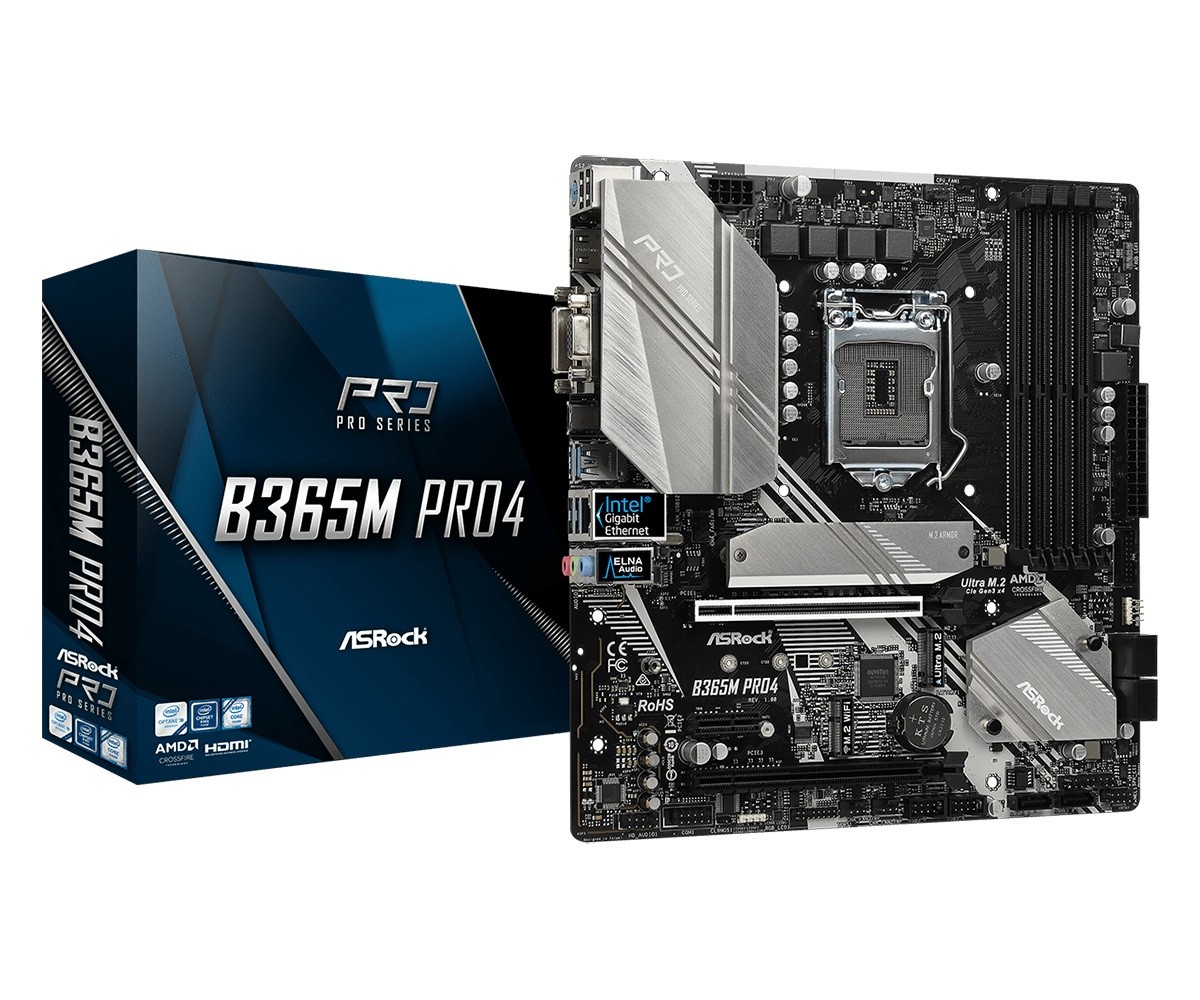 Płyta główna B365M Pro4 s1151 4DDR4 s1151 4DDR4 HDMI/DVI UATX