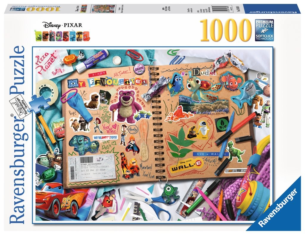 Puzzle 1000 elementów Disney Pixar Scrapbook