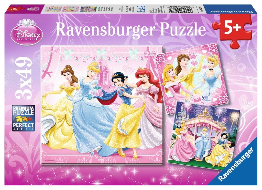 Puzzle 3x49 elementów - Królewna Śnieżka