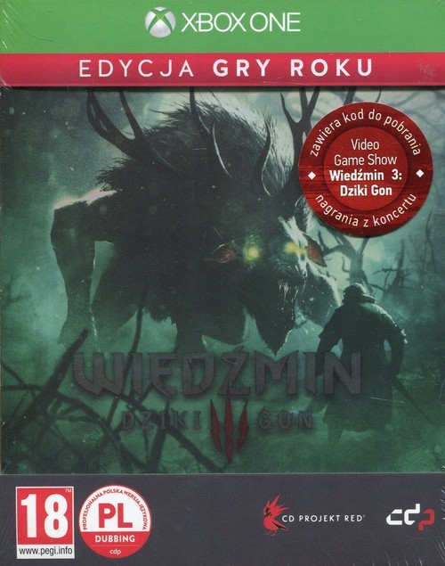 Gra Xbox One Wiedźmin 3 Edycja Gry roku Steelbook