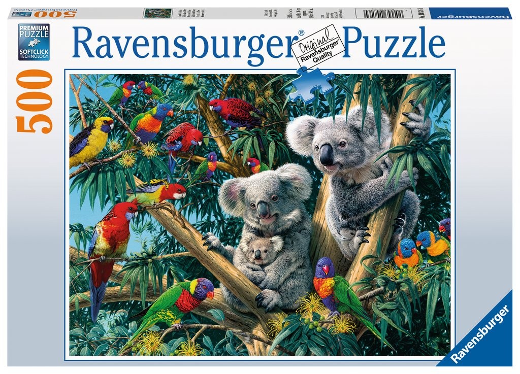 Puzzle 500 elementów Koala na drzewach