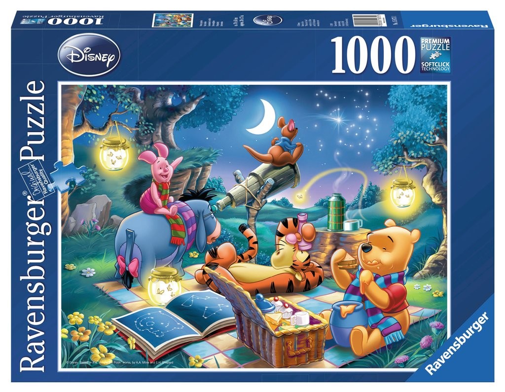 Puzzle 1000 elementów - Kubuś Puchatek, Wieczorny odpoczynek