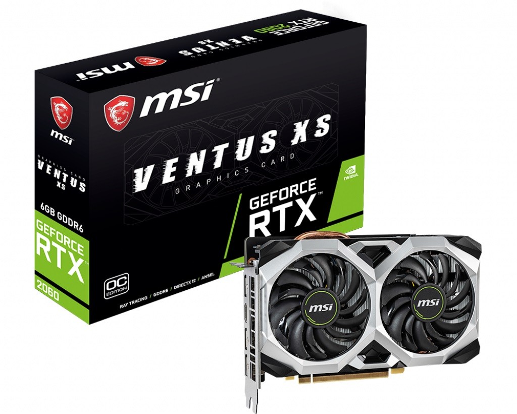 Karta graficzna GeForce RTX 2060 VENTUS XS 6GB OC GDDR6 192BIT 3DP/HDMI