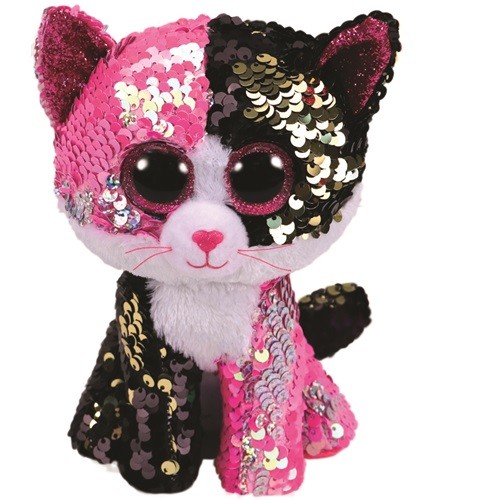 Maskotka TY Beanie Boos Flippables - Cekinowy kot 24 cm