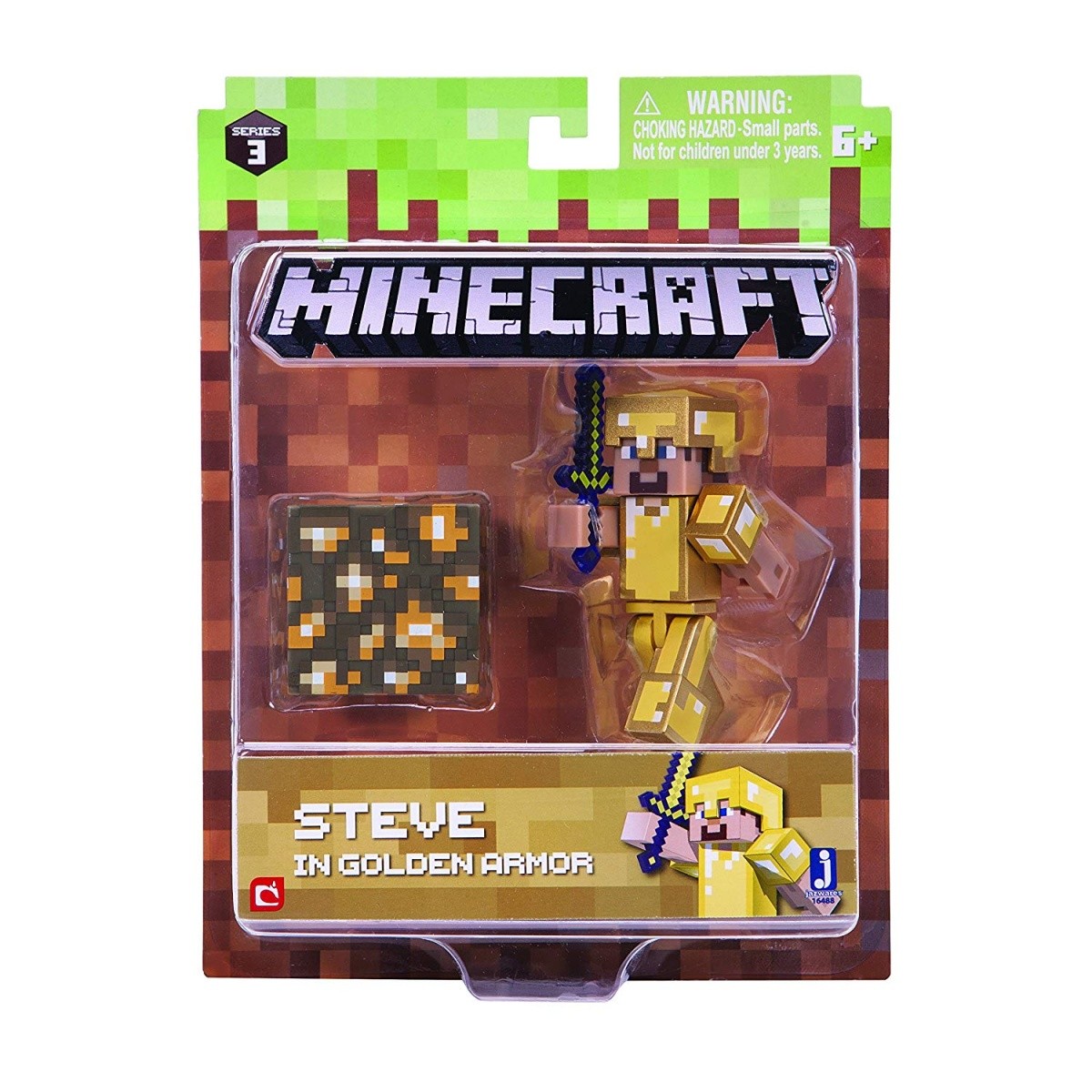 Figurka Minecraft - Steve w złotej zbroi