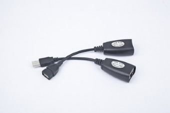 Przedłużacz USB 2.0 USB(AM)->LAN->USB(AF) 30M 