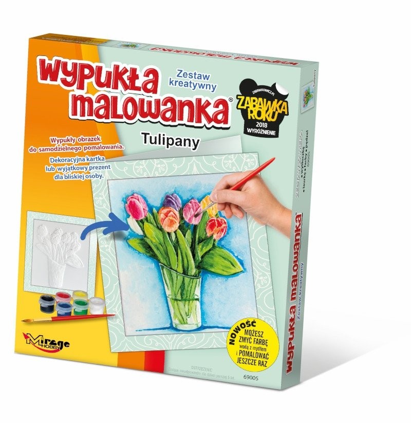 Zestaw kreatywny Wypukła malowanka - Kwiaty, tulipany