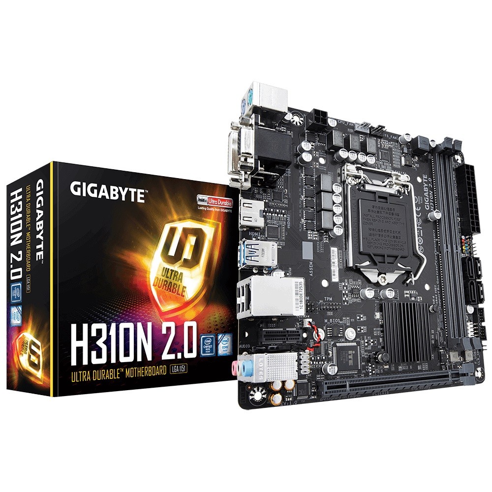 Płyta główna H310N 2.0 s1151 2DDR4 VGA/DVI/HDMI/USB3 M.2 mini ITX