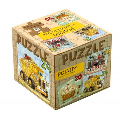 Puzzle 3 w 1 Pojazdy