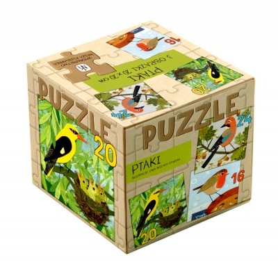 Puzzle 3 w 1 Ptaki