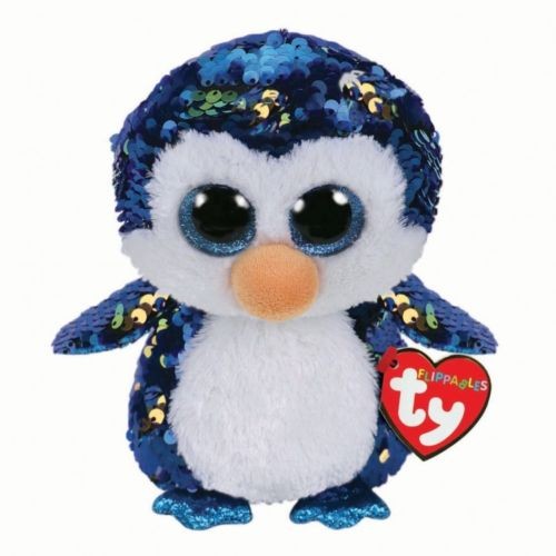 Maskotka TY Beanie Boos Flippables Cekinowy pingwin 24 cm