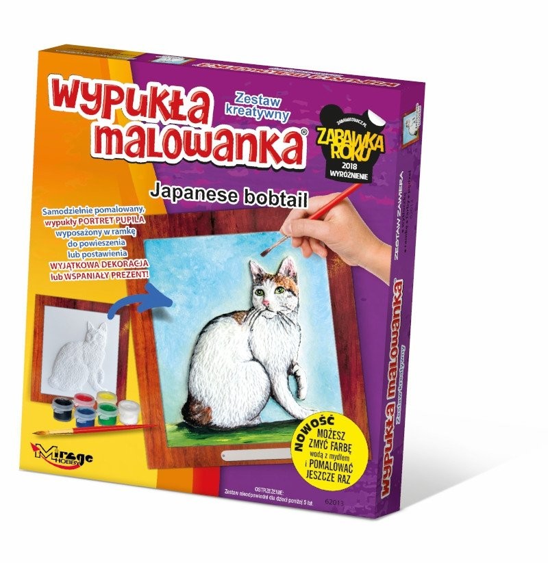 Zestaw kreatywny Wypukła malowanka - Kot Japanese Bobtail