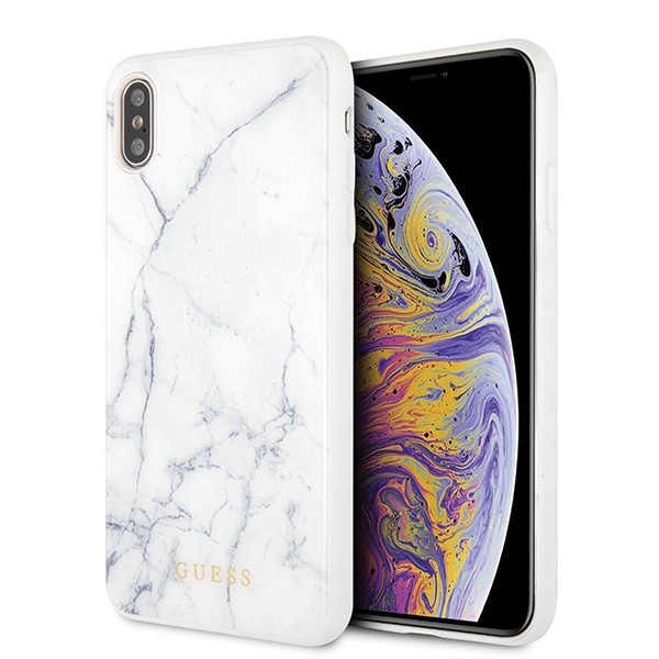 Etui Hardcase iPhone Xs Max białe Marble 