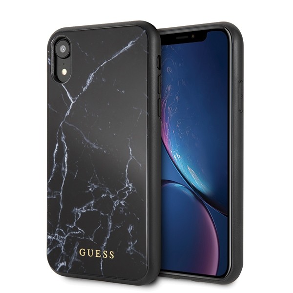 Etui Hardcase iPhone Xr czarne Marble 