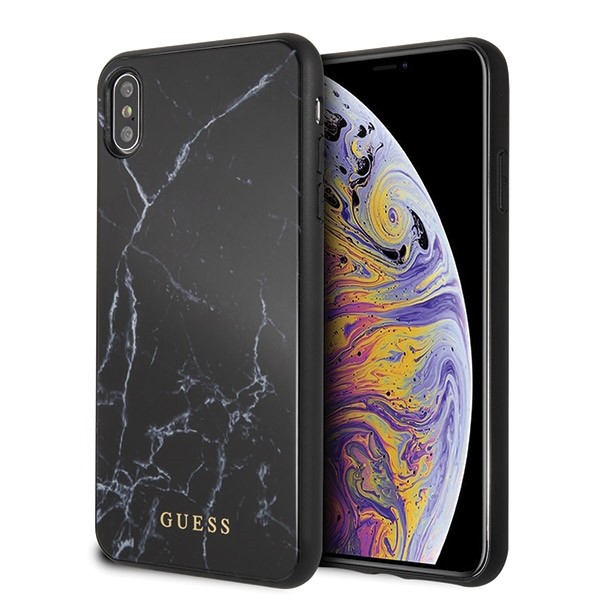 Etui Hardcase iPhone Xs Max czarne Marble 