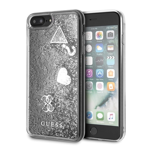 Etui Hardcase iPhone 7/8 Plus srebrne Glitter Heards 