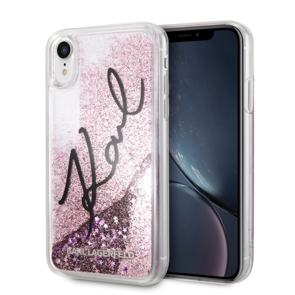 Etui Hardcase iPhone 7/8 różowe Signature Liquid Glitter Sequins 