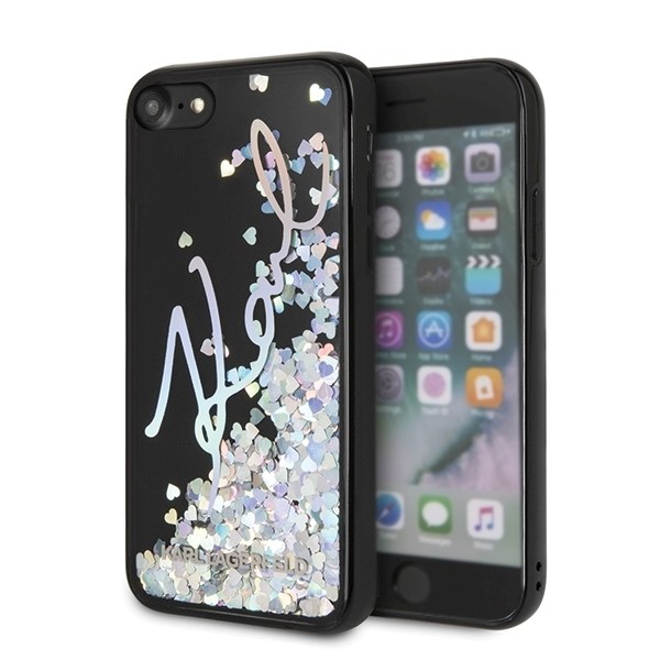 Etui Hardcase iPhone 7/8 czarny Signature Liquid Glitter Sequins 