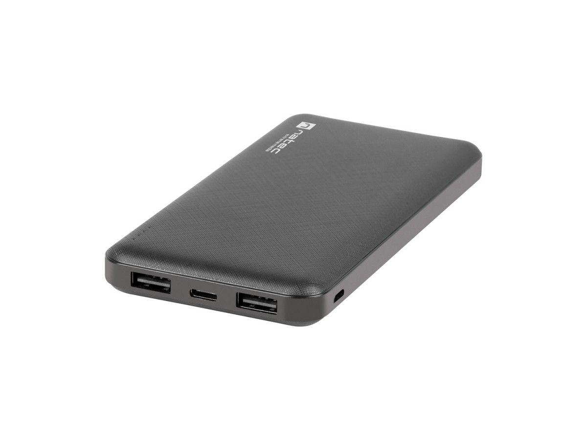 Power Bank Extreme Media 10000mAh Slim 2x USB + 1x USB-C czarny