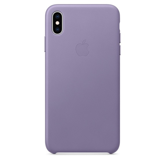 Etui skórzane iPhone XS Max - liliowe