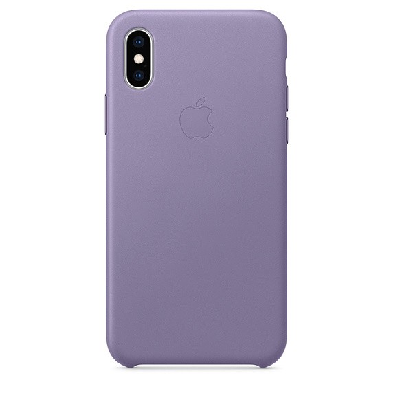 Etui skórzane iPhone XS - liliowe