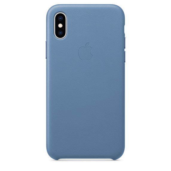 Etui skórzane iPhone XS - chabrowe