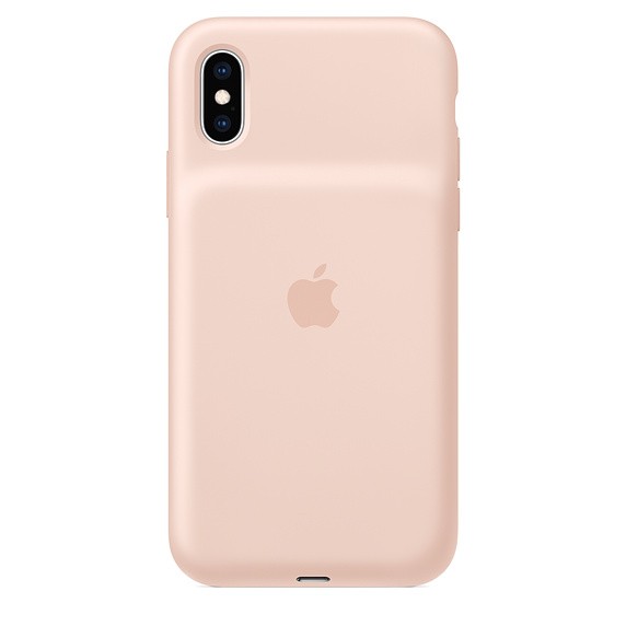 Etui Smart Battery Case iPhone XS - piaskowy róż