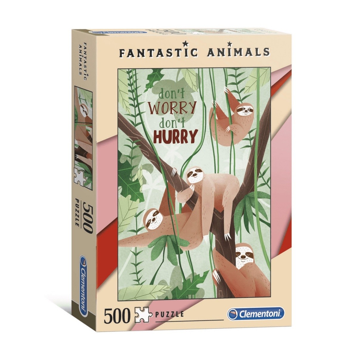 Puzzle 500 elementów Fantastic animals Leniwce