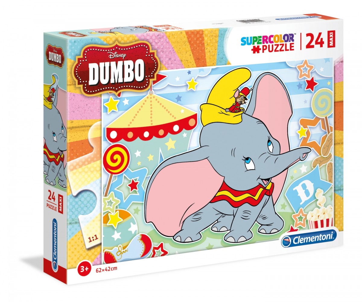 Puzzle 24 elementy Maxi Super Kolor - Dumbo