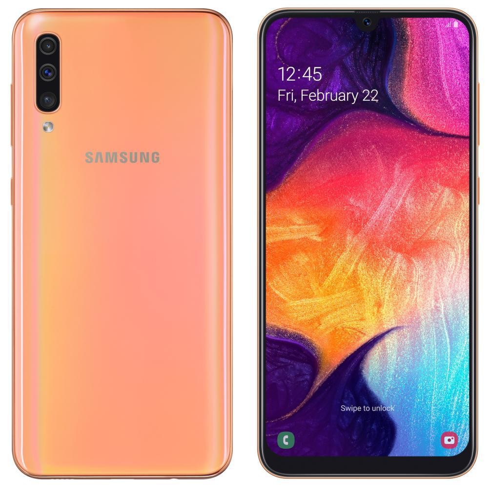 Smartfon GALAXY A50 Dual Sim 4/128GB koralowy