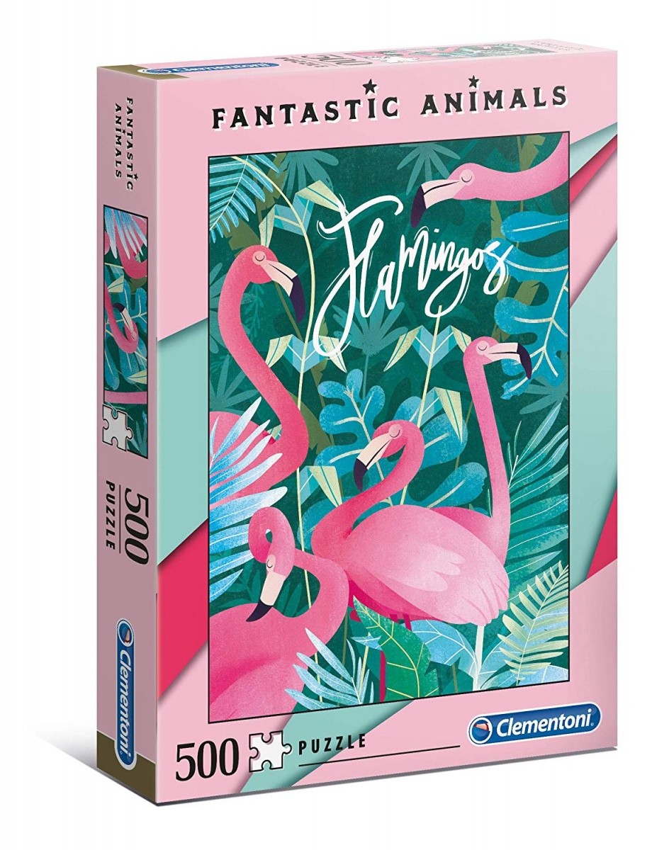 Puzzle 500 elementów Fantastic Animals - Flamingi