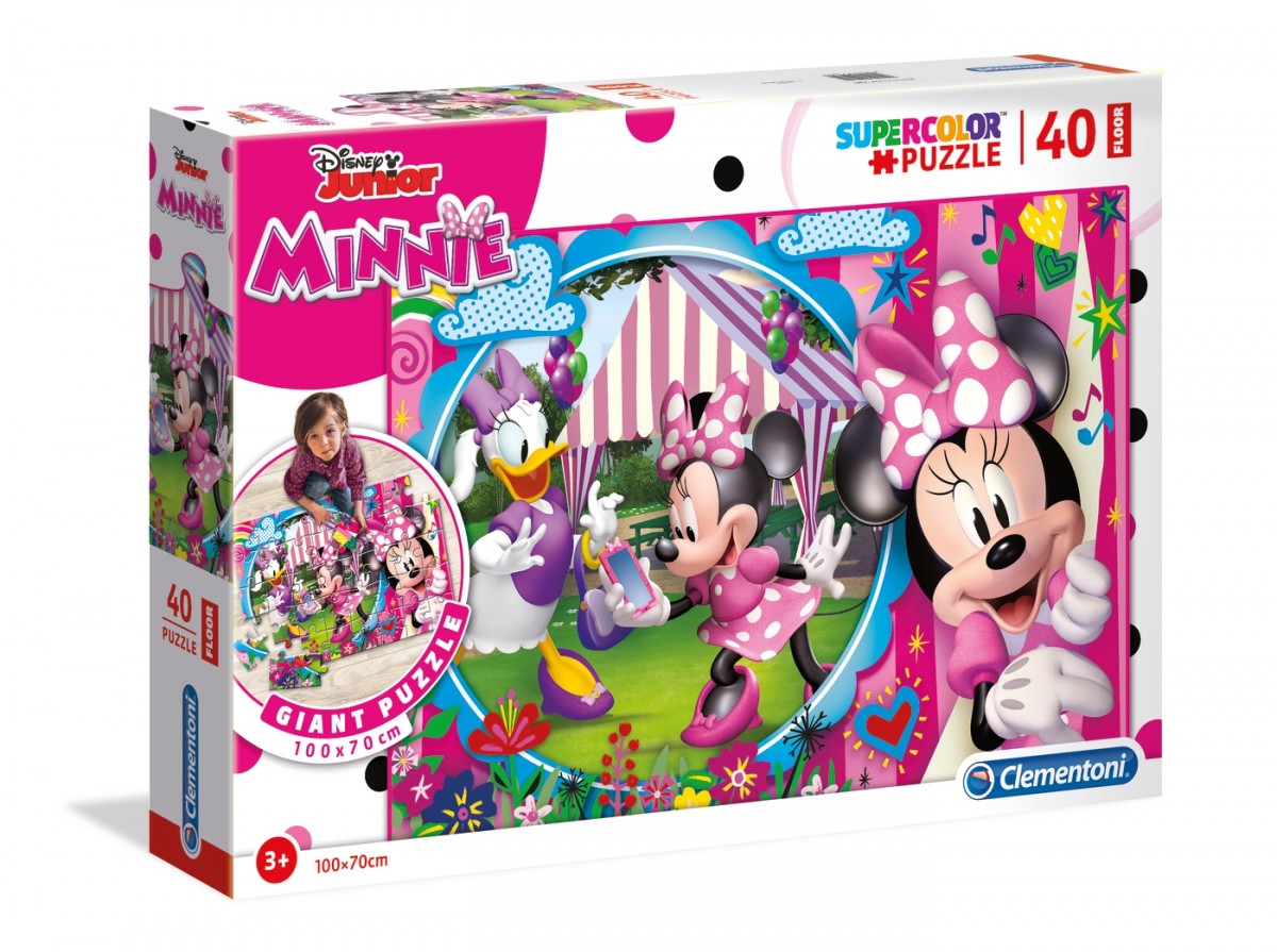 Puzzle podłogowe 40 elementy Super Kolor - Minnie