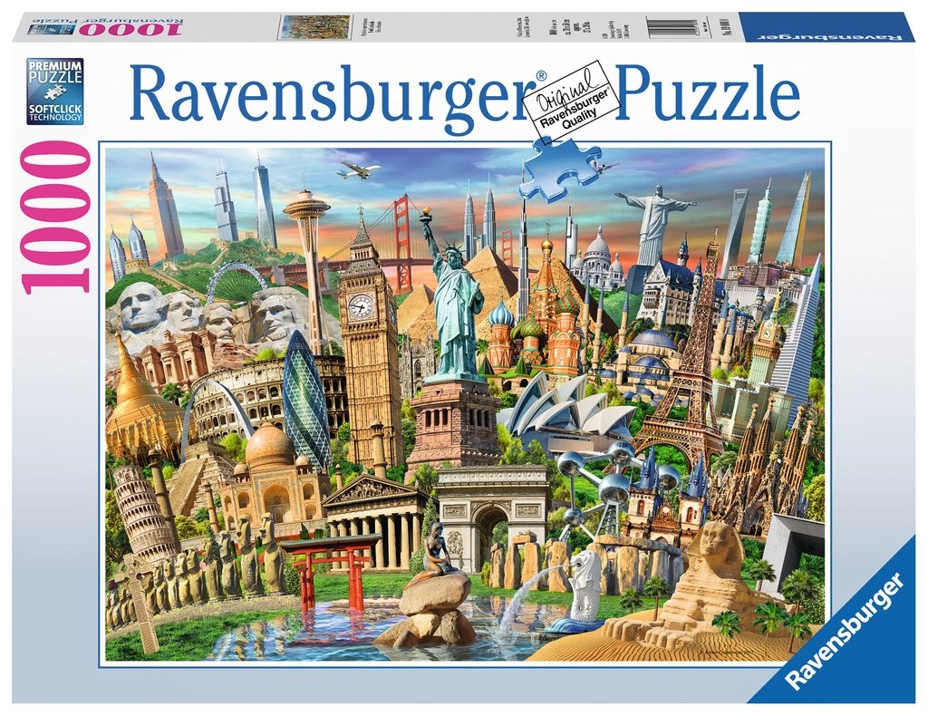 Puzzle 1000 elementów - Światowe zabytki