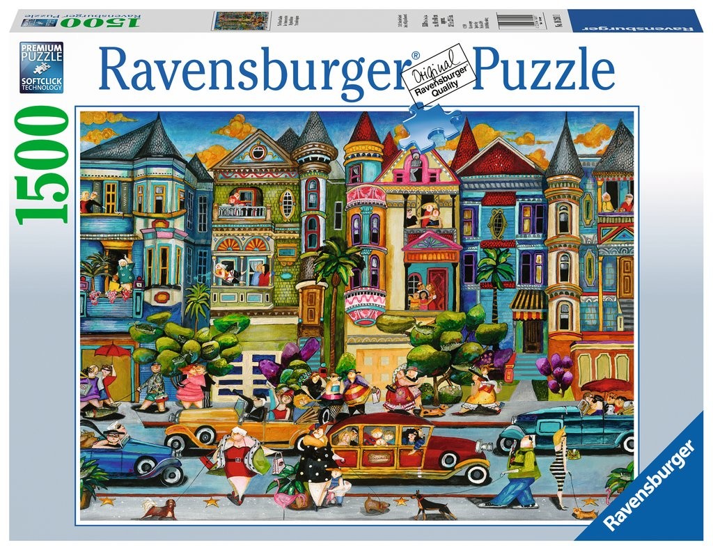 Puzzle 1500 elementów - Malowane domy