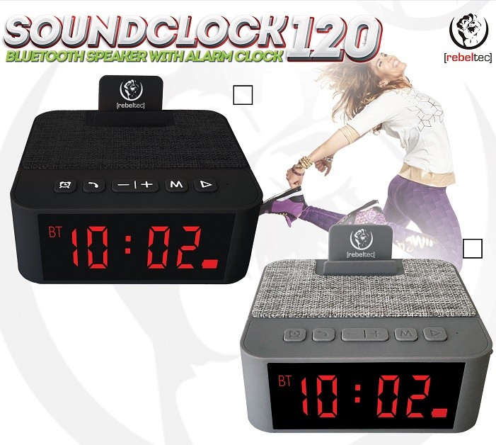 Głośnik przenośny Bluetooth SoundClock 120 czarny