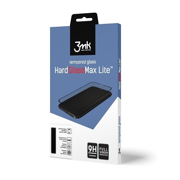 Szkło hartowane HardGlass Max Lite iPhone 6/6S Plus czarny 9H