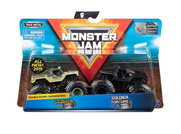 Auta MONSTER JAM 1:64 2- pak, Solider vs. BlakOps