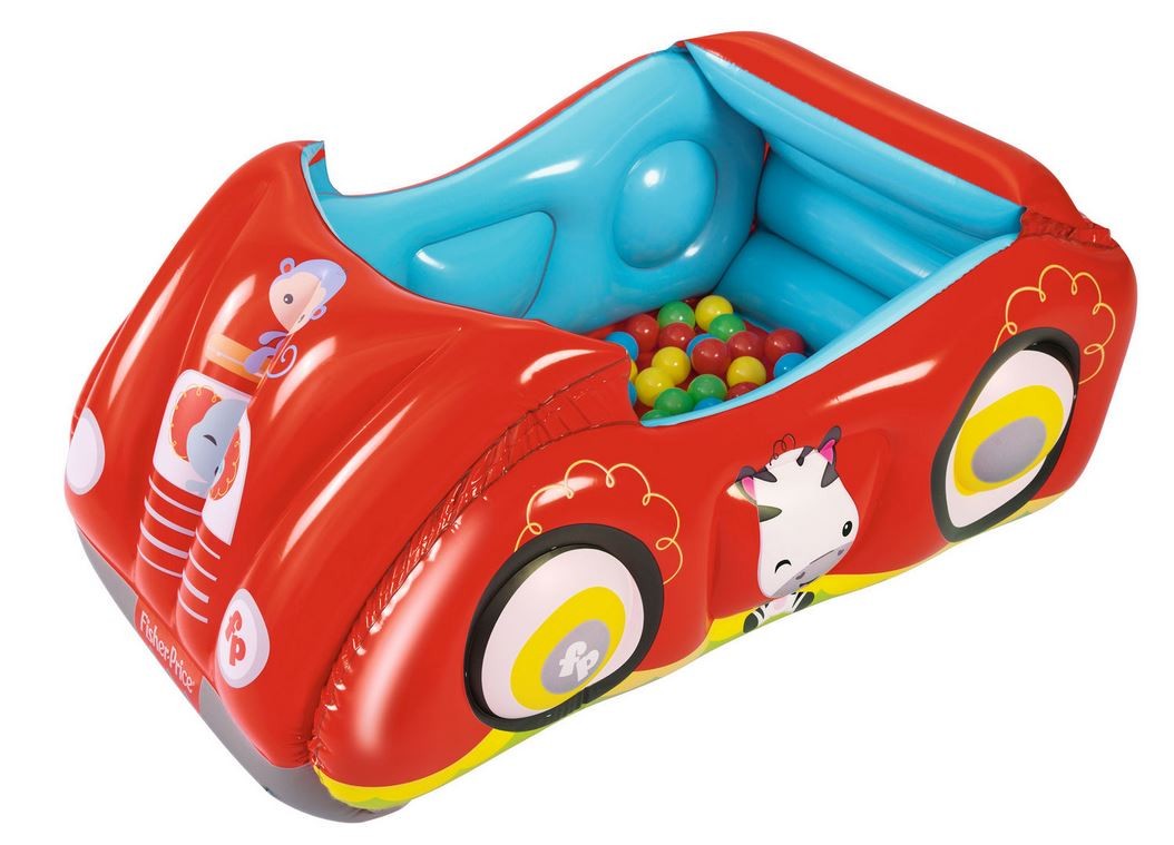 Dmuchany samochód Fisher Price z kulkami