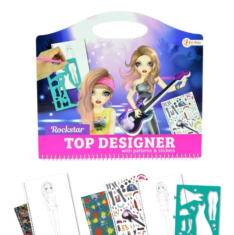 Kolorowanka fashion rockstar z naklejkami Toi-Toys 46133 Top Designer