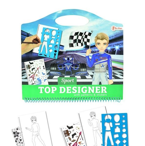 Kolorowanka race z naklejkami Toi-Toys 46134 Top Designer