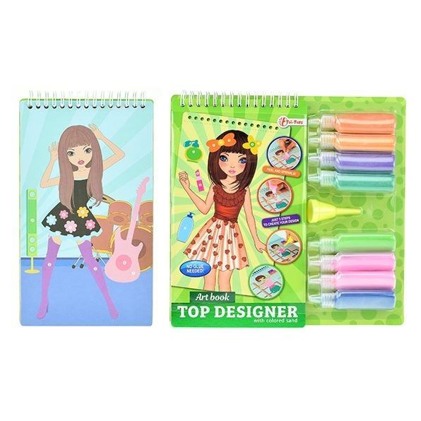 Książeczka z piaskiem i brokatem Toi-Toys 41635 Top Designer